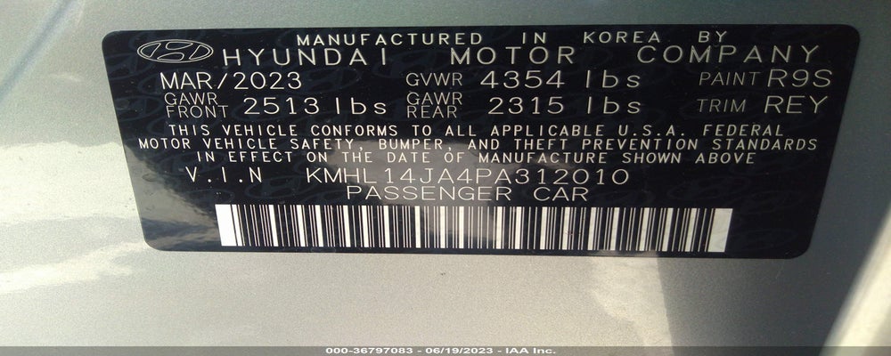 KMHL14JA4PA312010 2023 HYUNDAI SONATA photo no. 9