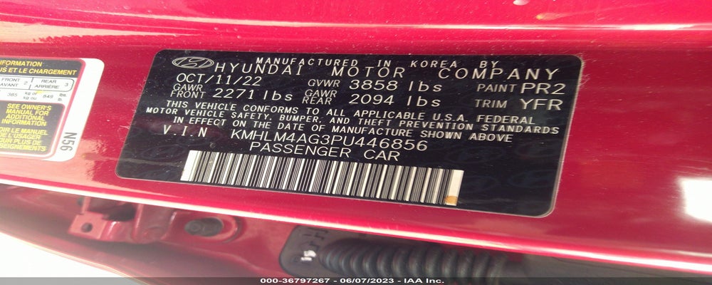 KMHLM4AG3PU446856 2023 HYUNDAI ELANTRA photo no. 9