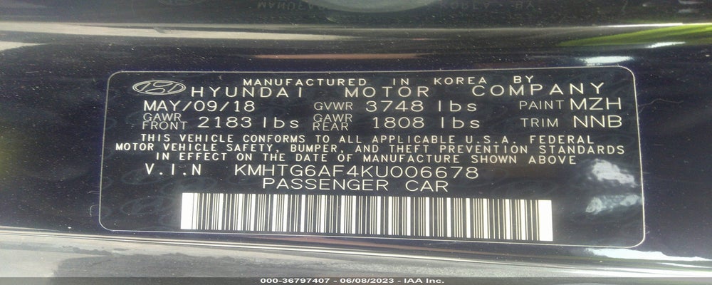 KMHTG6AF4KU006678 2019 HYUNDAI VELOSTER photo no. 9