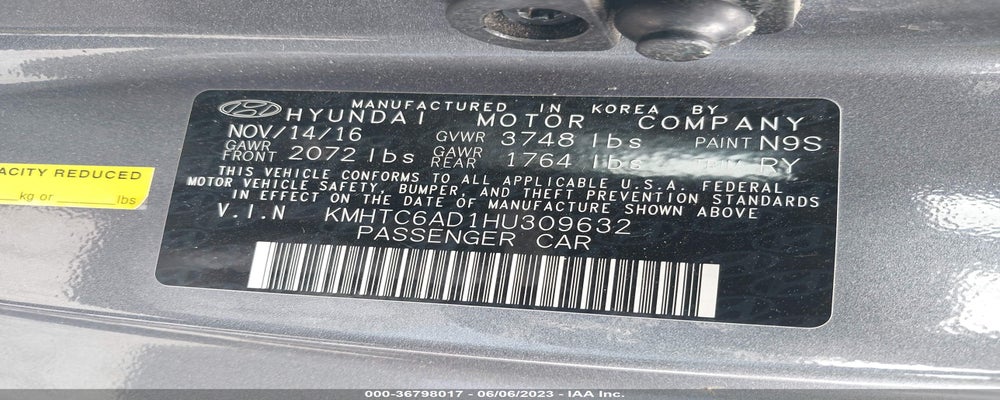 KMHTC6AD1HU309632 2017 HYUNDAI VELOSTER photo no. 9