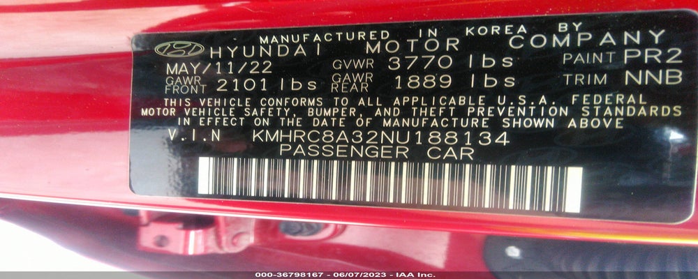 KMHRC8A32NU188134 2022 HYUNDAI VENUE photo no. 9