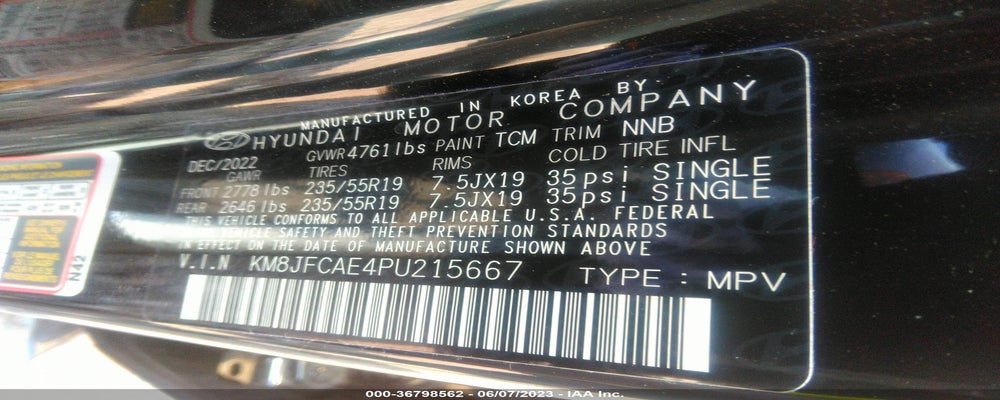 KM8JFCAE4PU215667 2023 HYUNDAI TUCSON photo no. 9
