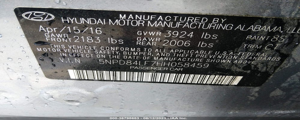 5NPD84LF7HH058459 2017 HYUNDAI ELANTRA photo no. 9