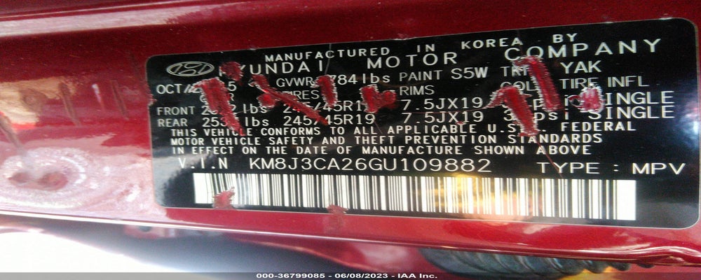 KM8J3CA26GU109882 2016 HYUNDAI TUCSON photo no. 9