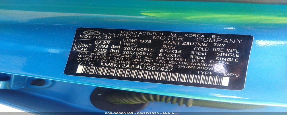 KM8K12AA4LU507422 2020 HYUNDAI KONA photo no. 9