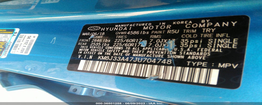 KM8J33A47JU704748 2018 HYUNDAI TUCSON photo no. 9