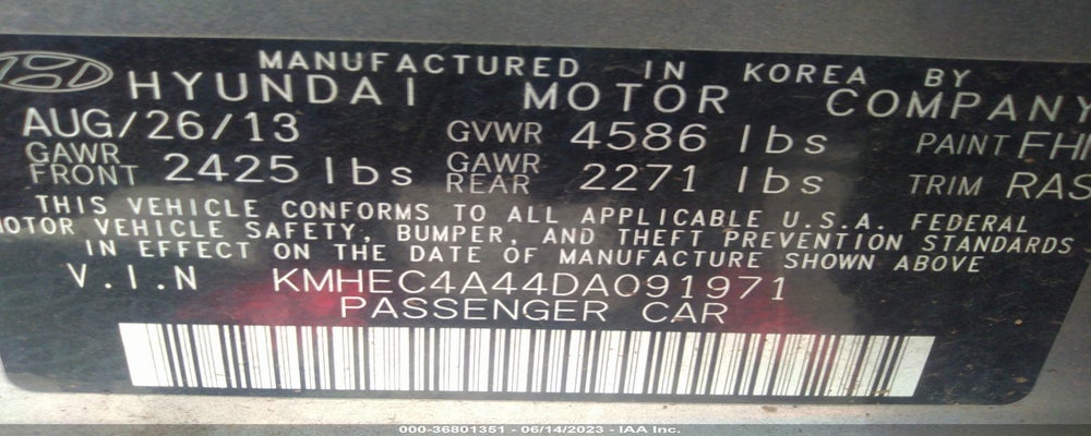 KMHEC4A44DA091971 2013 HYUNDAI SONATA HYBRID photo no. 9