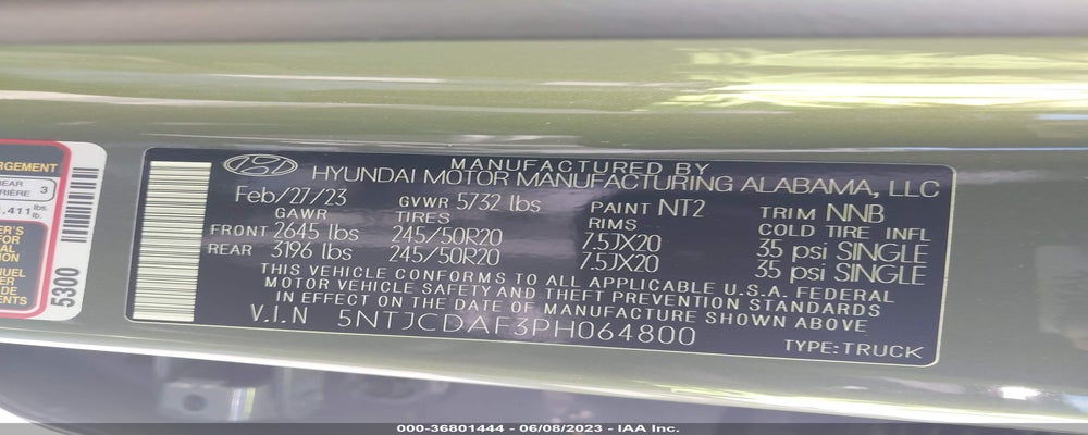 5NTJCDAF3PH064800 2023 HYUNDAI SANTA CRUZ photo no. 9