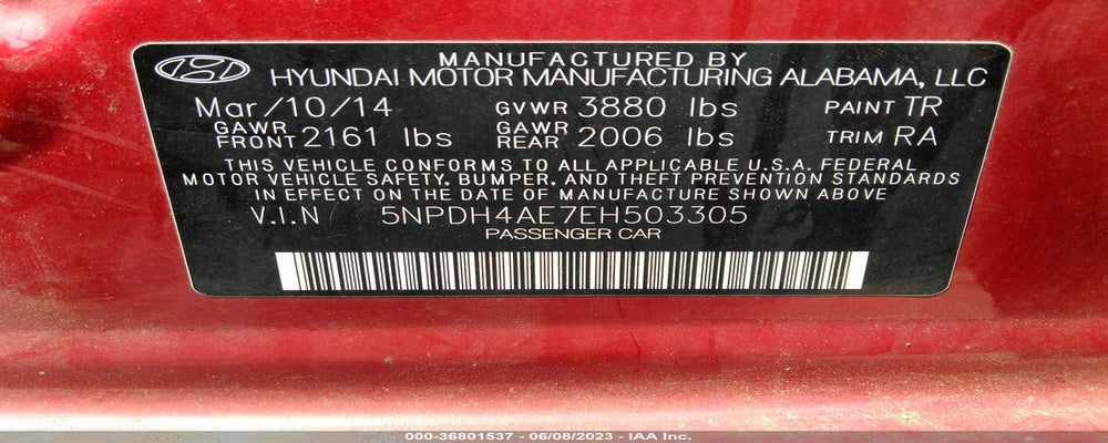5NPDH4AE7EH503305 2014 HYUNDAI ELANTRA photo no. 9