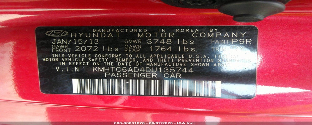 KMHTC6AD4DU135744 2013 HYUNDAI VELOSTER photo no. 9