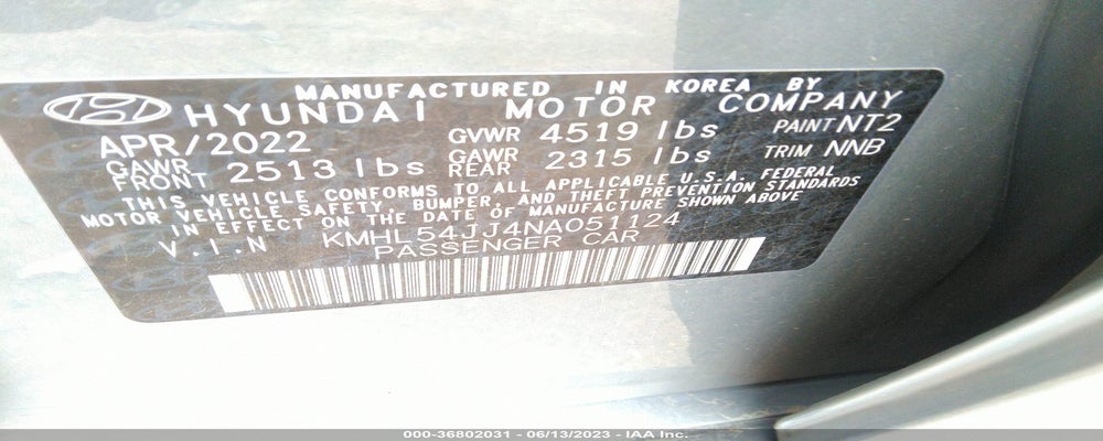 KMHL54JJ4NA051124 2022 HYUNDAI SONATA HYBRID photo no. 9