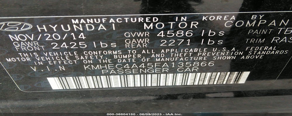 KMHEC4A45FA135866 2015 HYUNDAI SONATA HYBRID photo no. 9