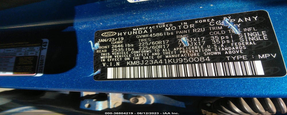 KM8J23A41KU950084 2019 HYUNDAI TUCSON photo no. 9