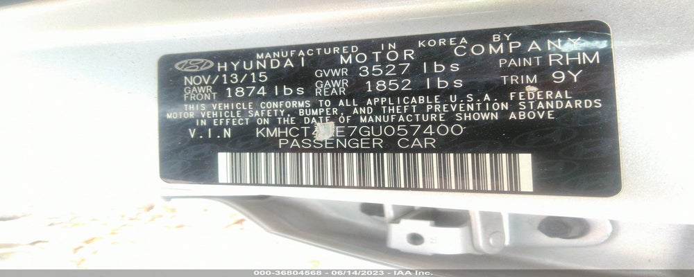 KMHCT4AE7GU057400 2016 HYUNDAI ACCENT photo no. 9