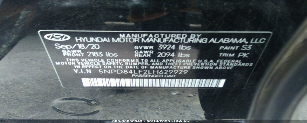 5NPD84LF2LH629929 2020 HYUNDAI ELANTRA photo no. 9