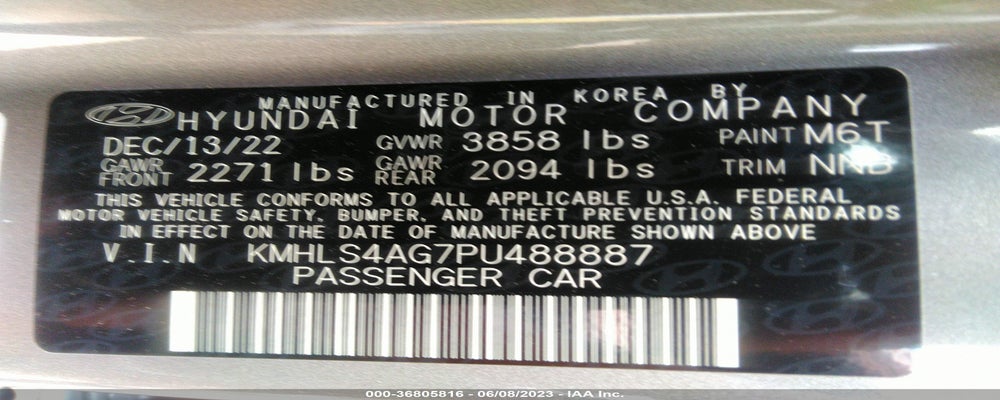 KMHLS4AG7PU488887 2023 HYUNDAI ELANTRA photo no. 9