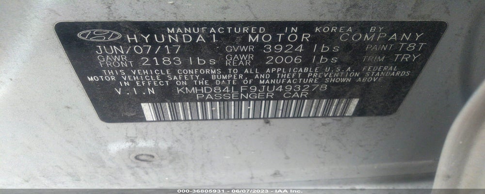 KMHD84LF9JU493278 2018 HYUNDAI ELANTRA photo no. 9