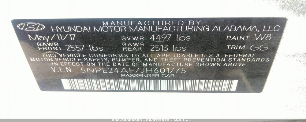 5NPE24AF7JH601775 2018 HYUNDAI SONATA photo no. 9