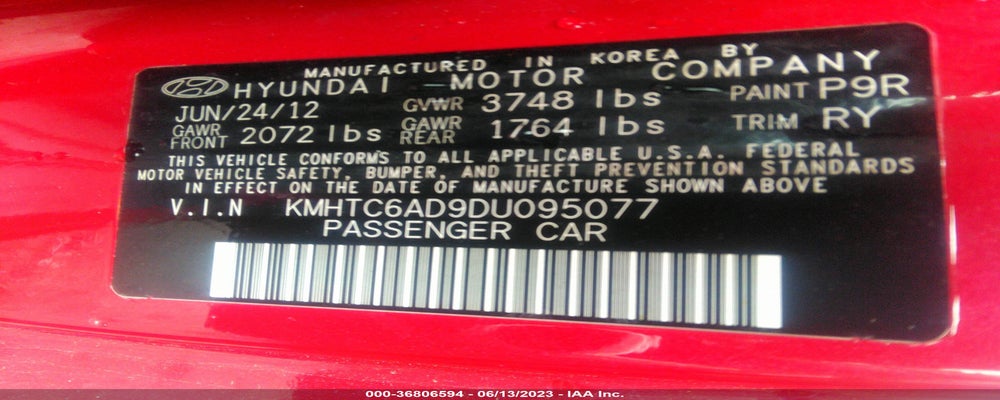 KMHTC6AD9DU095077 2013 HYUNDAI VELOSTER photo no. 9