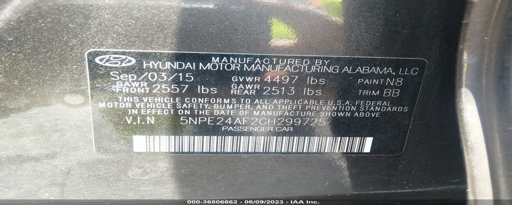 5NPE24AF2GH299725 2016 HYUNDAI SONATA photo no. 9