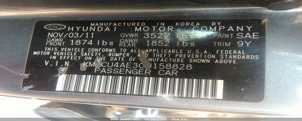 KMHCU4AE3CU158828 2012 HYUNDAI ACCENT photo no. 9
