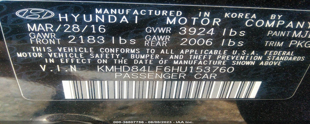 KMHD84LF6HU153760 2017 HYUNDAI ELANTRA photo no. 9