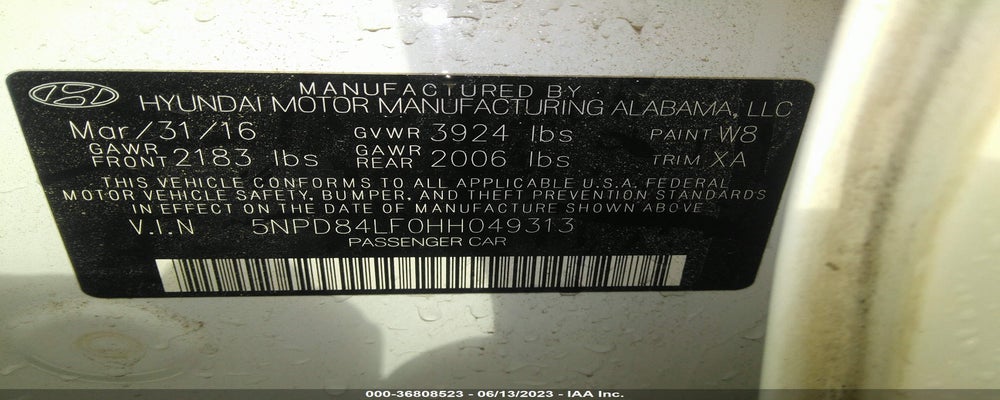 5NPD84LF0HH049313 2017 HYUNDAI ELANTRA photo no. 9