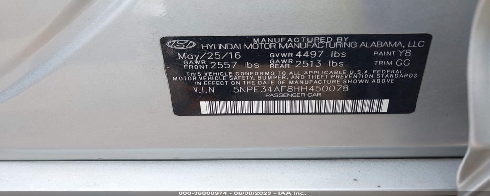 5NPE34AF8HH450078 2017 HYUNDAI SONATA photo no. 9