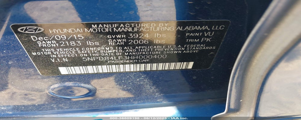 5NPD84LF3HH000400 2017 HYUNDAI ELANTRA photo no. 9