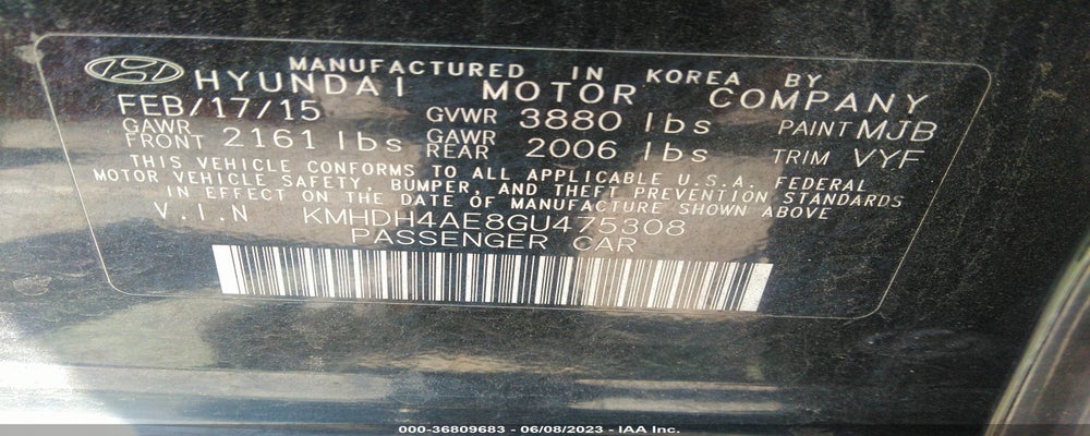 KMHDH4AE8GU475308 2016 HYUNDAI ELANTRA photo no. 9