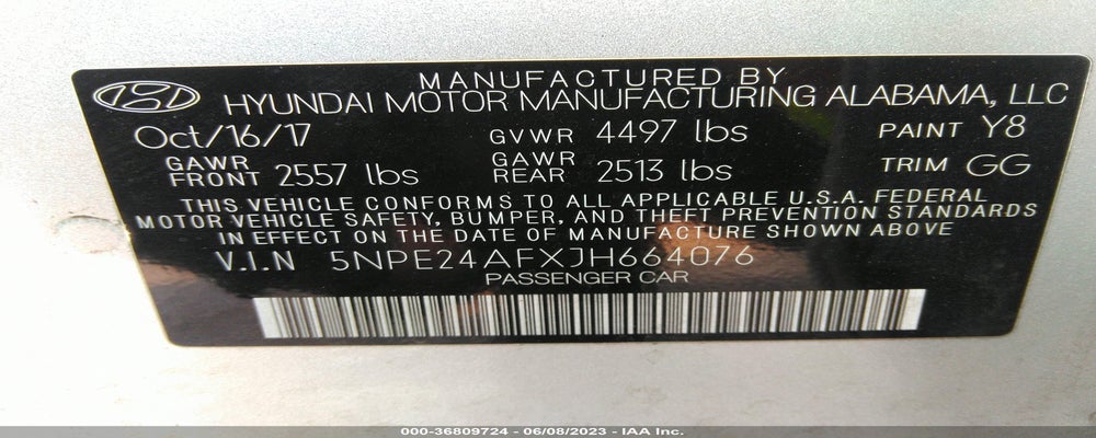 5NPE24AFXJH664076 2018 HYUNDAI SONATA photo no. 9