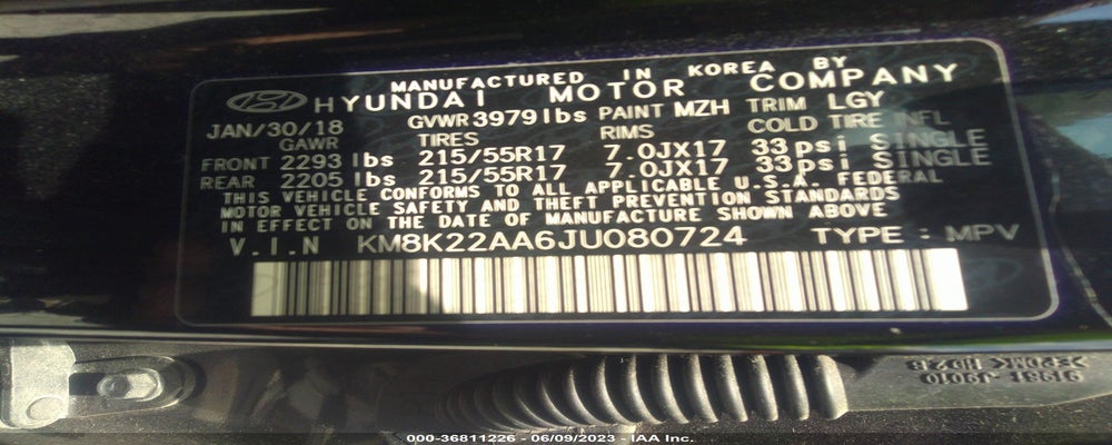 KM8K22AA6JU080724 2018 HYUNDAI KONA photo no. 9
