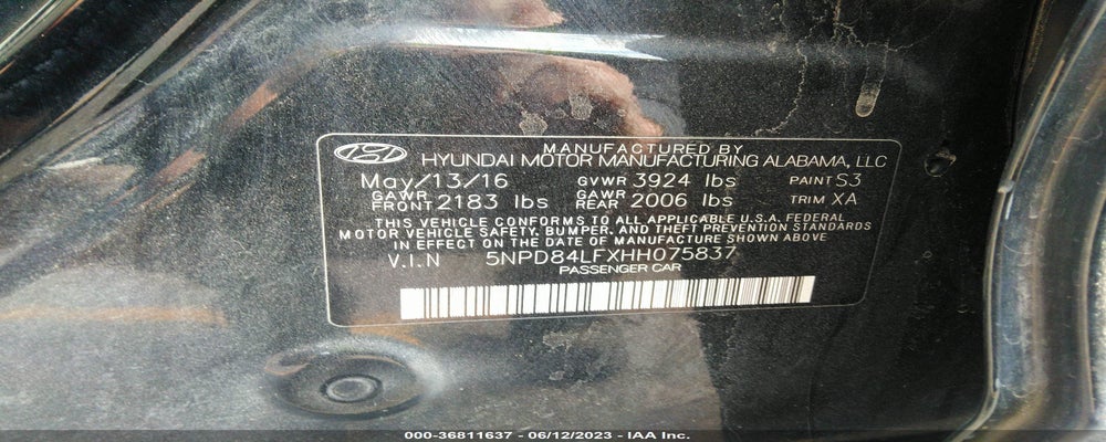 5NPD84LFXHH075837 2017 HYUNDAI ELANTRA photo no. 9