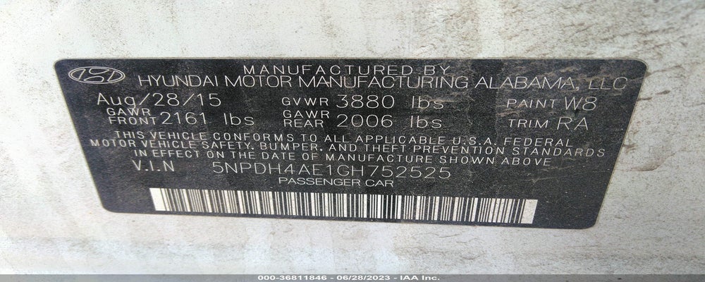 5NPDH4AE1GH752525 2016 HYUNDAI ELANTRA photo no. 9