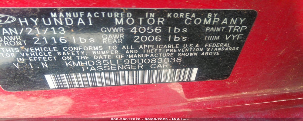 KMHD35LE9DU083838 2013 HYUNDAI ELANTRA GT photo no. 9
