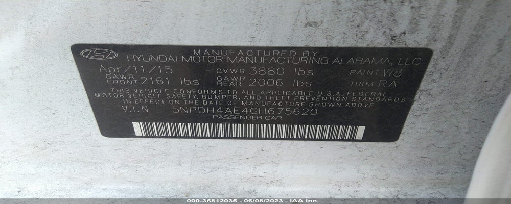 5NPDH4AE4GH675620 2016 HYUNDAI ELANTRA photo no. 9