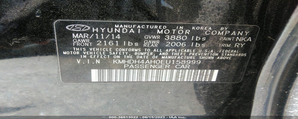 KMHDH4AH0EU158999 2014 HYUNDAI ELANTRA photo no. 9