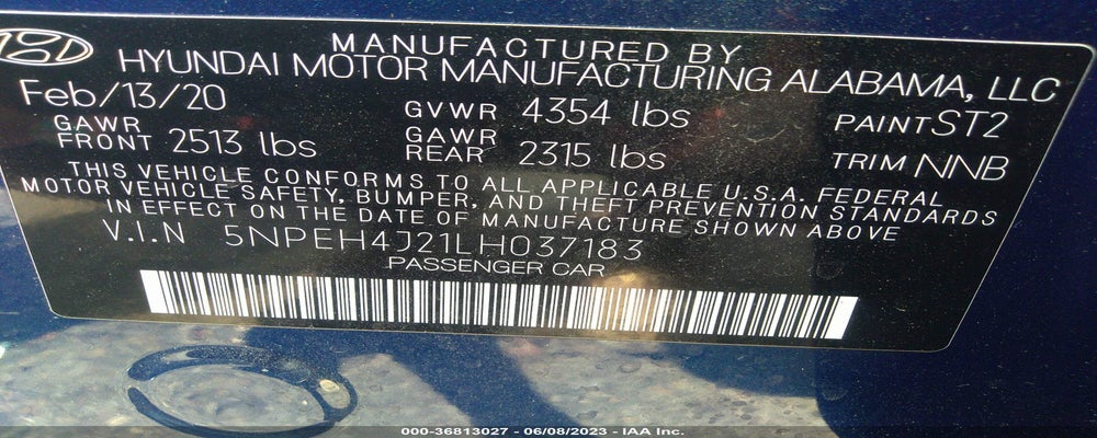 5NPEH4J21LH037183 2020 HYUNDAI SONATA photo no. 9