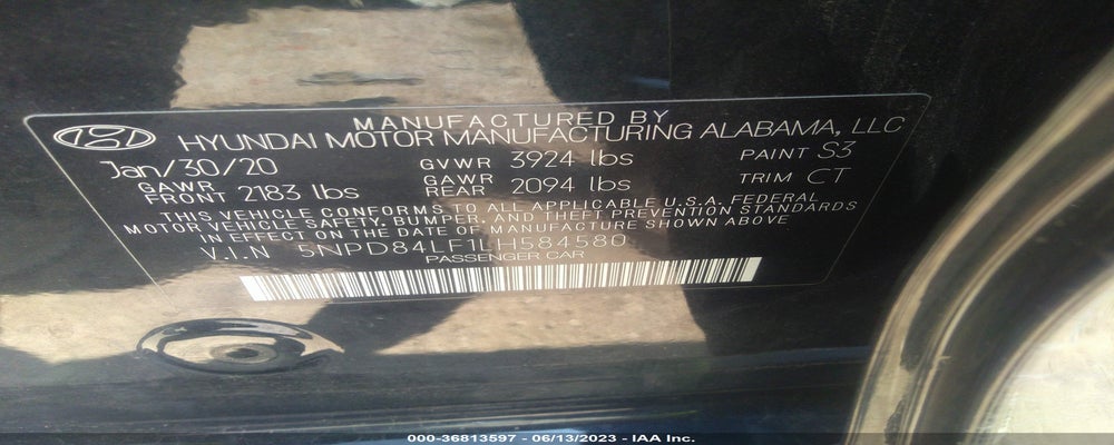 5NPD84LF1LH584580 2020 HYUNDAI ELANTRA photo no. 9