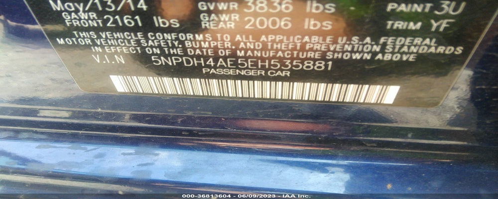5NPDH4AE5EH535881 2014 HYUNDAI ELANTRA photo no. 9