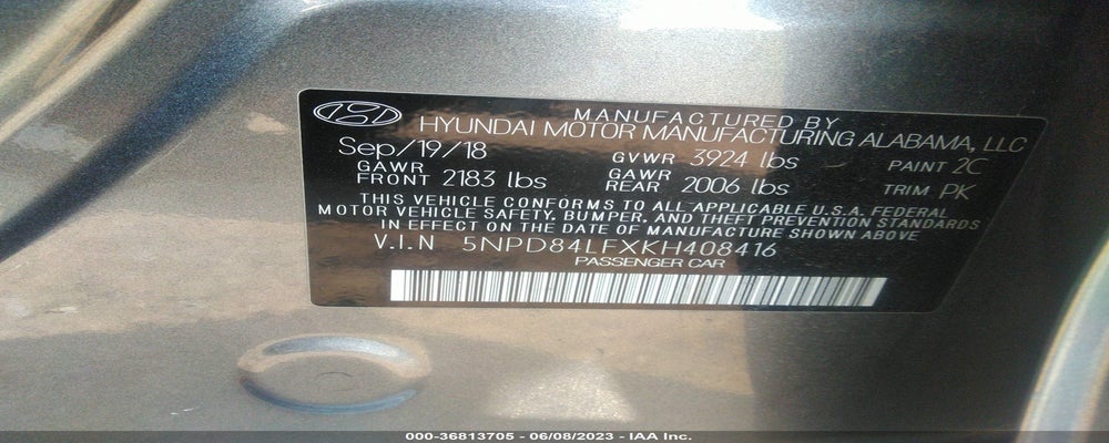 5NPD84LFXKH408416 2019 HYUNDAI ELANTRA photo no. 9