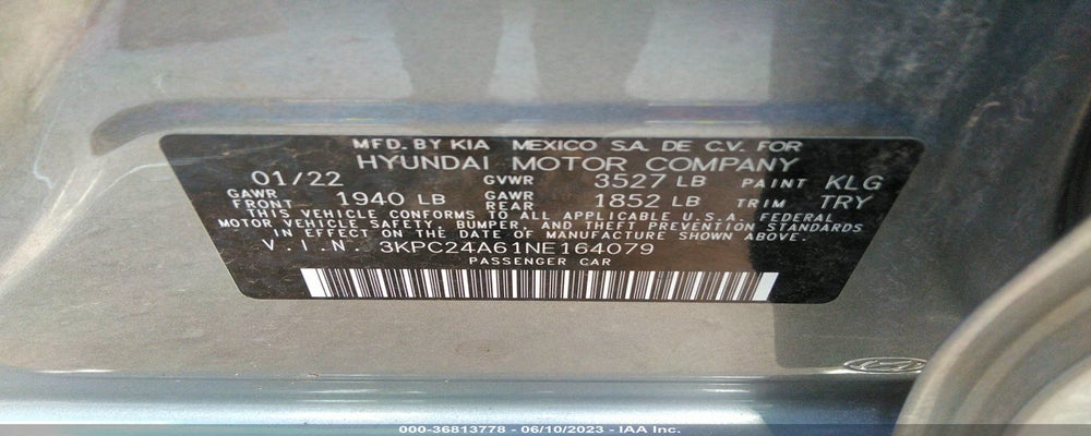 3KPC24A61NE164079 2022 HYUNDAI ACCENT photo no. 9