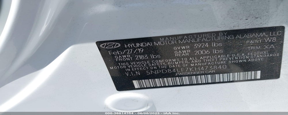 5NPD84LF7KH473840 2019 HYUNDAI ELANTRA photo no. 9