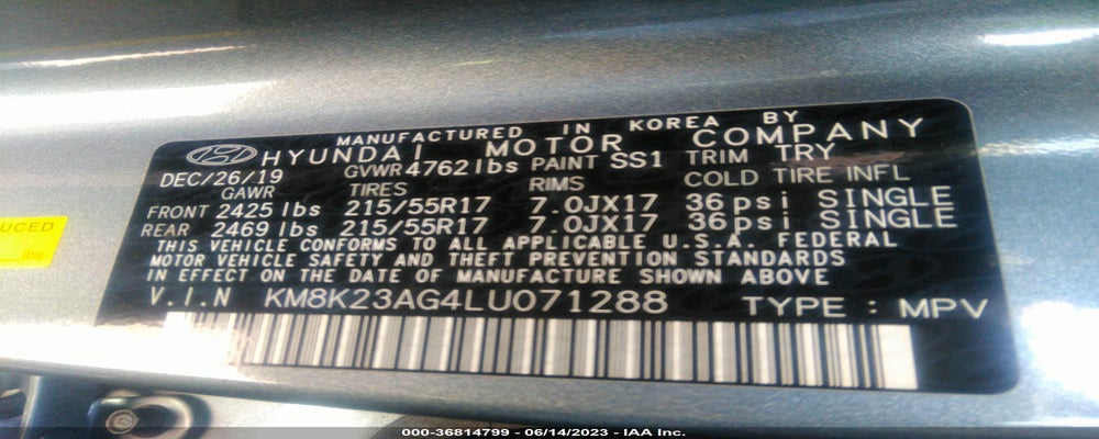 KM8K23AG4LU071288 2020 HYUNDAI KONA EV photo no. 9
