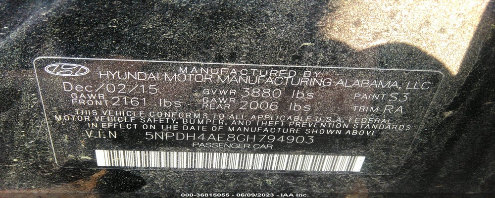 5NPDH4AE8GH794903 2016 HYUNDAI ELANTRA photo no. 9