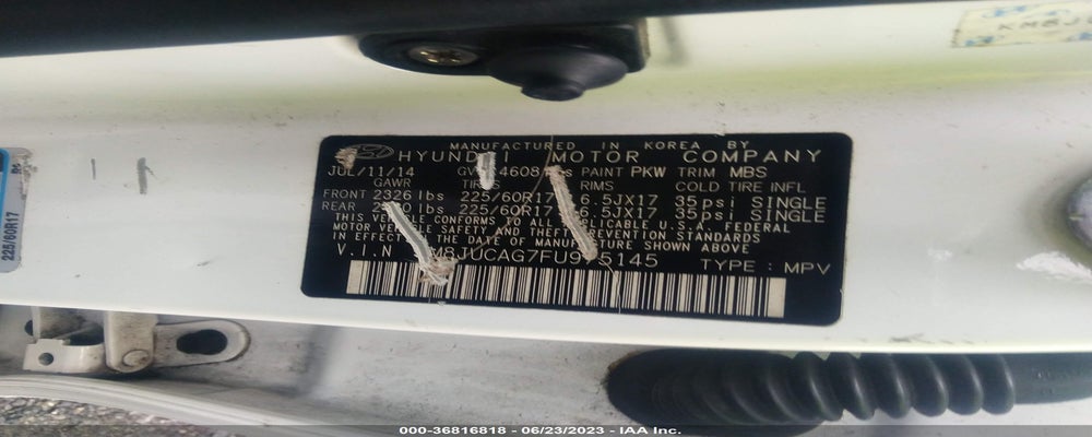 KM8JUCAG7FU975145 2015 HYUNDAI TUCSON photo no. 9