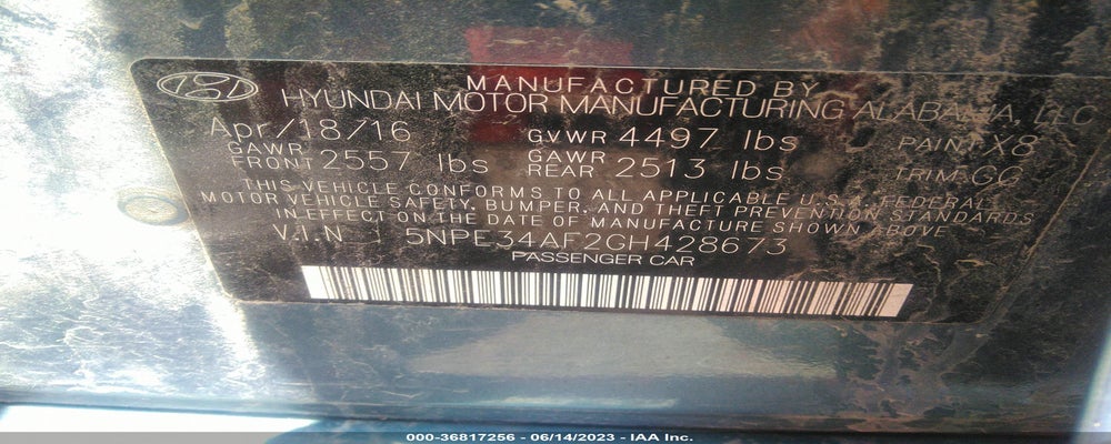 5NPE34AF2GH428673 2016 HYUNDAI SONATA photo no. 9
