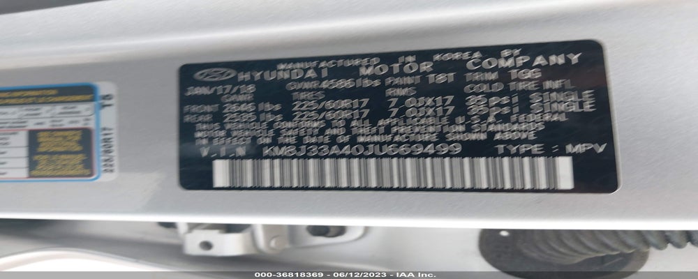 KM8J33A40JU669499 2018 HYUNDAI TUCSON photo no. 9