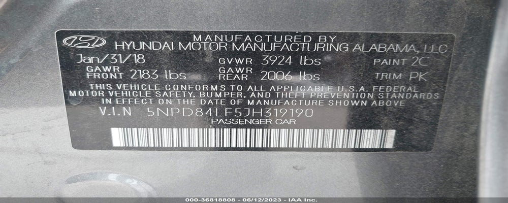 5NPD84LF5JH319190 2018 HYUNDAI ELANTRA photo no. 9