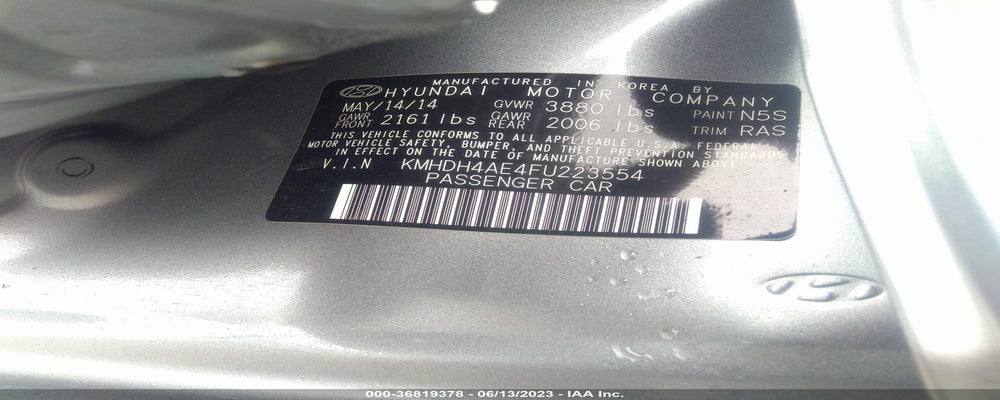 KMHDH4AE4FU223554 2015 HYUNDAI ELANTRA photo no. 9